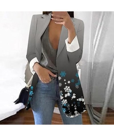 Vest Women's Printed Cardigan Formal Suit Long Sleeve Lapels Business Office Jacket Coat Blouse Vest (Orange, L) Small White ...