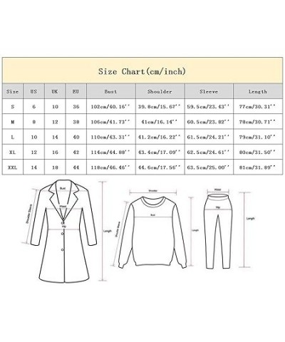 Vest Women's Printed Cardigan Formal Suit Long Sleeve Lapels Business Office Jacket Coat Blouse Vest (Orange, L) Small White ...