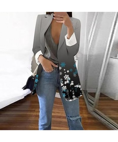 Vest Women's Printed Cardigan Formal Suit Long Sleeve Lapels Business Office Jacket Coat Blouse Vest (Orange, L) Small White ...