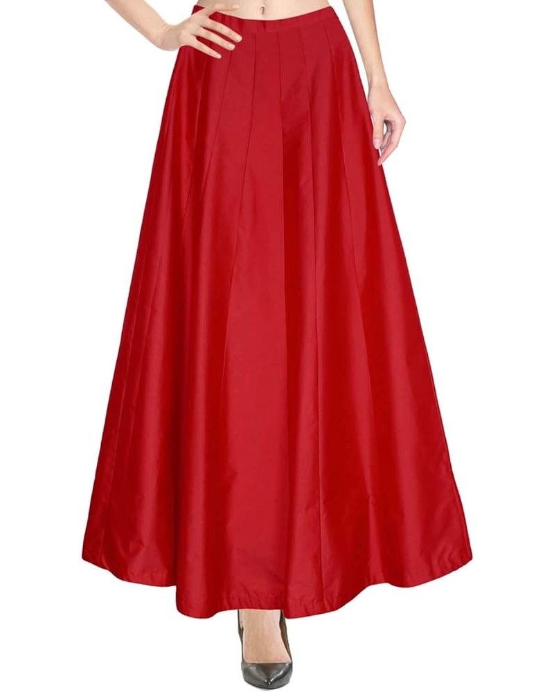 Skirt Plain Skirt Wedding Party Wear kalidar Lehanga Skirts Gift for Women Red $23.51 Skirts