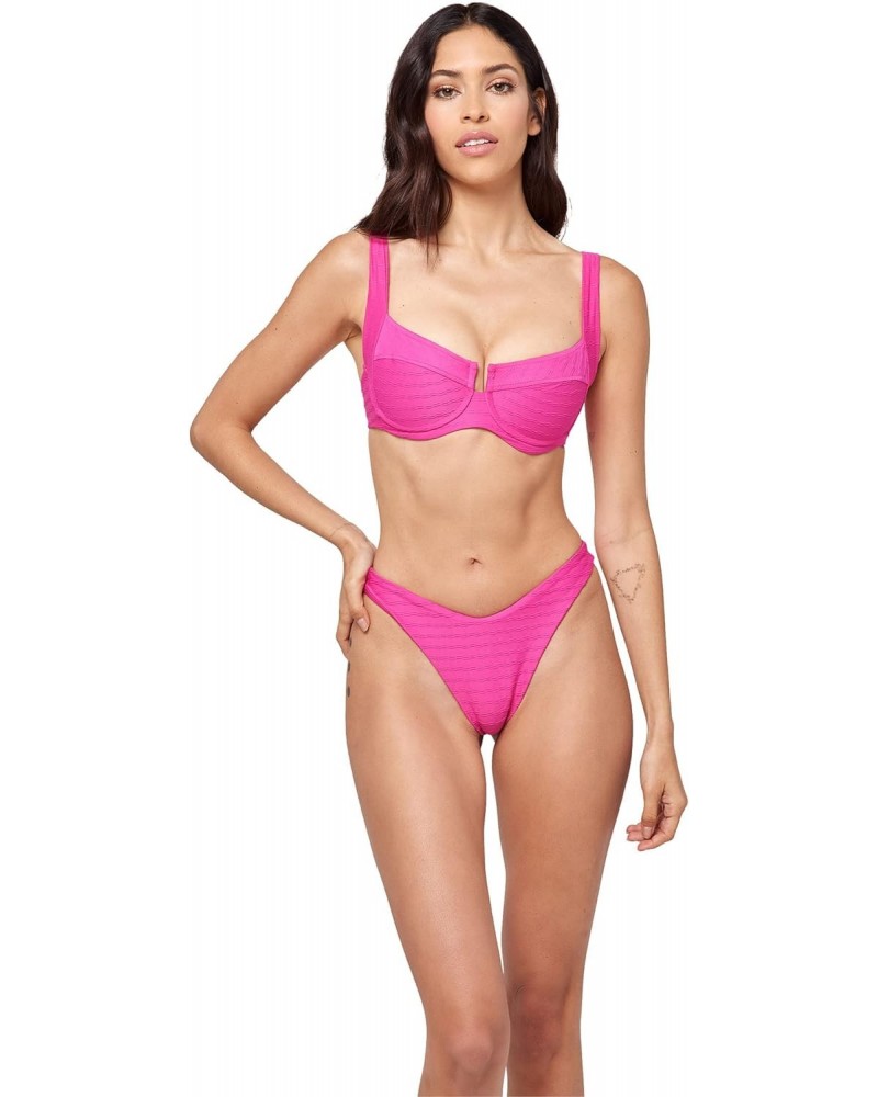 Chain Link Texture Camellia Top Bougainvillea SM (32-34B) $25.44 Swimsuits