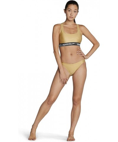 Women's Swimsuit Top Logo Gold $19.04 Swimsuits