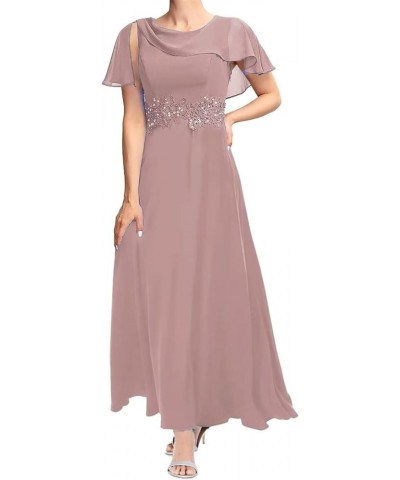 Bat Sleeve Mother of The Bride Dresses for Wedding Tea Lenght Cloak Formal Evening Party Gown Silver $36.74 Dresses