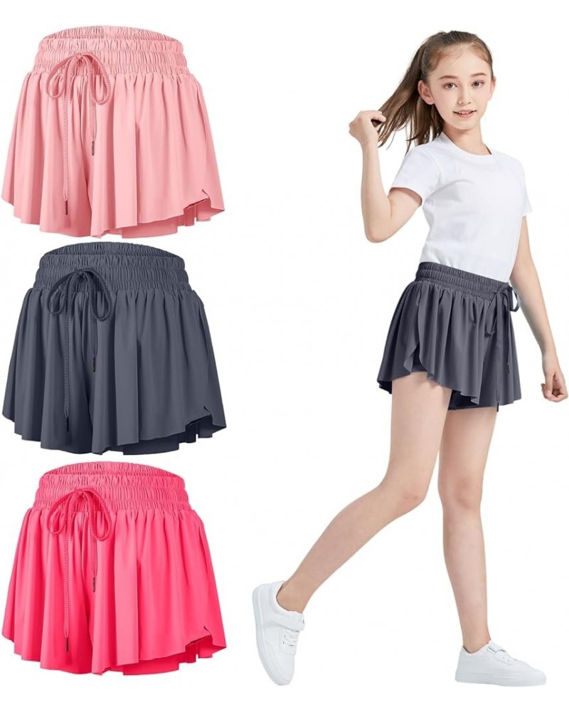 Flowy Athletic Shorts for Teen Girls Gym Yoga Workout Running Skirts Cute Preppy Trendy Clothes Summer Grey Peachy Pink $22.8...