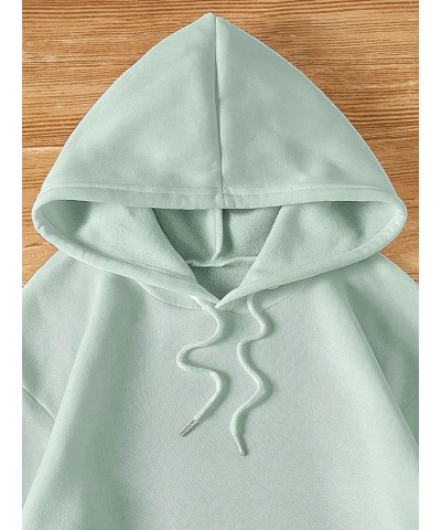 Women's Slogan Print Drawstring Graphic Hoodie Casual Sweatshirt Pullover with Pocket Mint Green $12.02 Hoodies & Sweatshirts