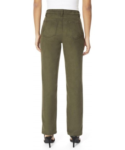 Womens Faux Suede 5 Pocket Straight Leg Pants Green 6 $24.61 Pants