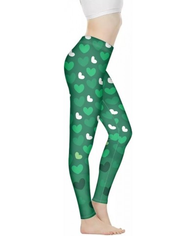 Women Leggings Stretchy Capris Leggings Soft Yoga Pants Printed Legging Pants Gift for Women Teens Girls Size XS-3XL Green He...