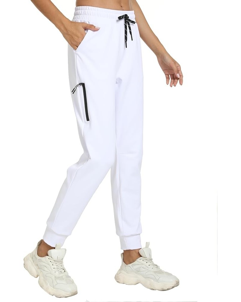 Joggers for Women with Pockets-Lightweight Dri-Fit Workout Athletic Womens Sweatpants for Yoga Casual Pants White $14.70 Pants