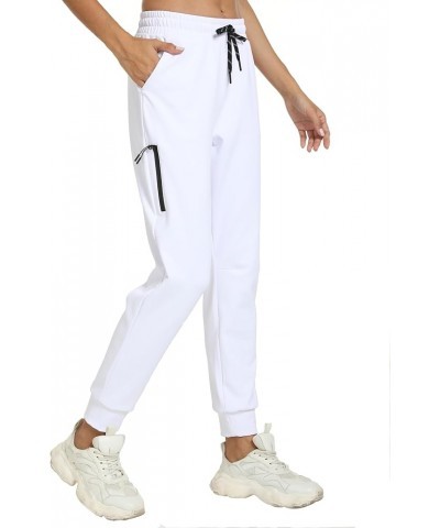 Joggers for Women with Pockets-Lightweight Dri-Fit Workout Athletic Womens Sweatpants for Yoga Casual Pants White $14.70 Pants