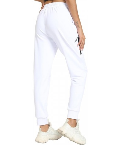 Joggers for Women with Pockets-Lightweight Dri-Fit Workout Athletic Womens Sweatpants for Yoga Casual Pants White $14.70 Pants