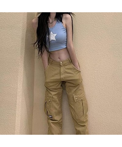 Indie Aesthetics E-Girl Vintage Trousers for Women Low Waist Flare Pants Slim Fit Pockets Fashion Black Pants Y2K Streetwear ...