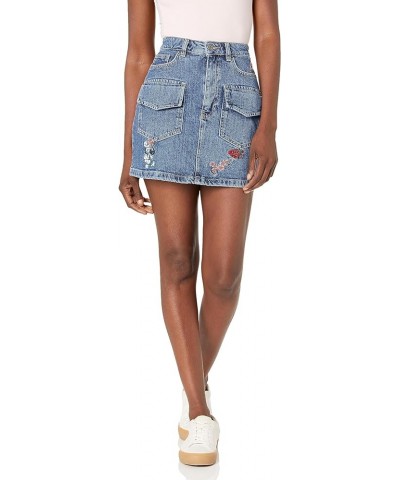 Women's Woman Denim Skirt Short Blue $38.90 Skirts