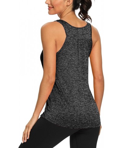 Yoga Tank Tops for Women Sleeveless Workout Tank Tops Mesh Back Tops Racerback Muscle Tank Tops 2-ma Black $13.77 Tanks