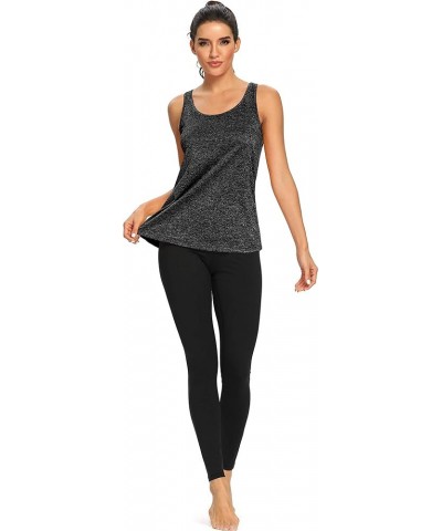 Yoga Tank Tops for Women Sleeveless Workout Tank Tops Mesh Back Tops Racerback Muscle Tank Tops 2-ma Black $13.77 Tanks