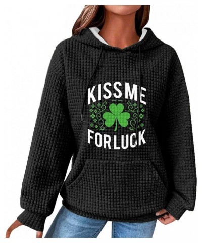 Happy St Patricks Day Hoodies Women Irish Shamrock Flag Graphic Tee Cute Heart Lucky Tops Plus Size Waffle Sweatshirts Gifts ...