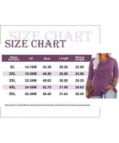 Womens Plus Size Tops Mock Neck Long Sleeve Shirts Turtleneck Tunics for Fall Winter XL-5XL 09-purple $10.99 Tops