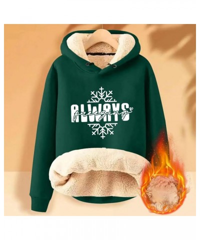 Womens Hoodies Fleece Jacket Winter Sherpa Lined Sweatshirt Winter Warm Thermal Pullover Hooded Sweatshirts T-green $14.24 Ja...