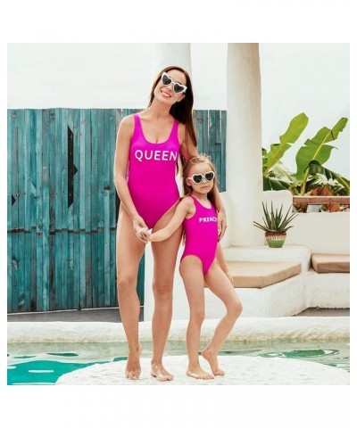 Family Matching Swimsuit Pineapple Printed Striped Monokini One Piece Bathing Suit Beach Wear Boys Pink-letter $10.00 Swimsuits