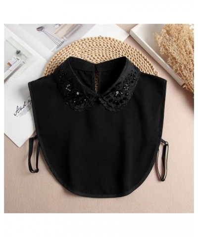 2PCS Fake Collar Blouse Detachable False Collar Faux Collar Shirt Dickey Collar for Women Girls 40 $12.87 Blouses