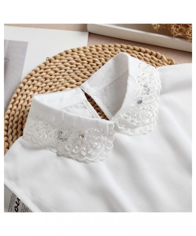 2PCS Fake Collar Blouse Detachable False Collar Faux Collar Shirt Dickey Collar for Women Girls 40 $12.87 Blouses