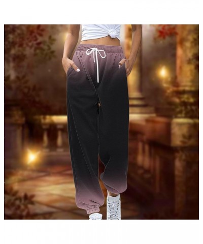 Womens Sweatpants with Pockets Women's Trendy Casual Warm Print Sherpa Lined Athletic Sweatpants Jogger Fleece Pants 04-purpl...