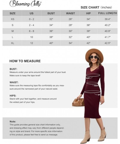 Womens Midi Sweater Dress Long Sleeve V Neck Bodycon Fall Dresses 2023 Casual Knee Length Ladies Winter Dress Sand Grey $19.5...