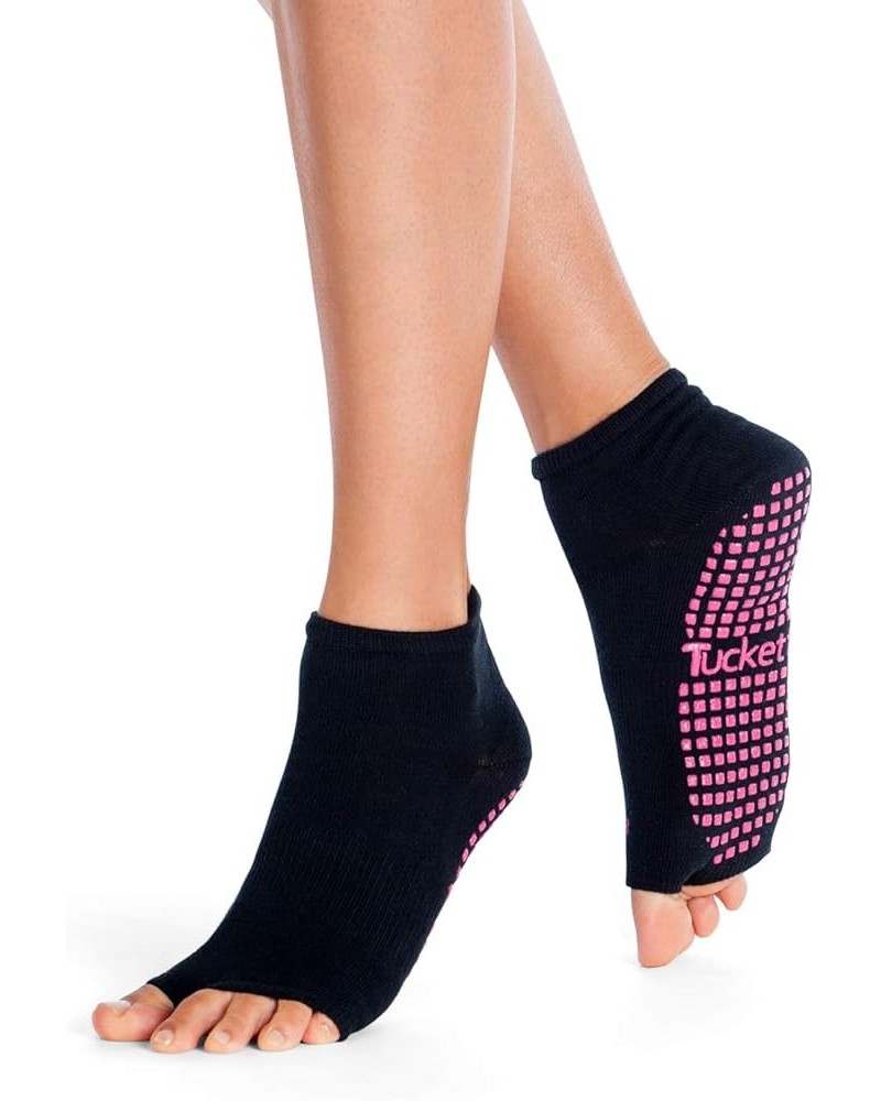 Anklet Toeless Non-slip Grip Socks - Cotton Socks for Yoga, Barre, Pilates, Dance, Ballet - Size 5-13 Classic Black $10.81 Ac...