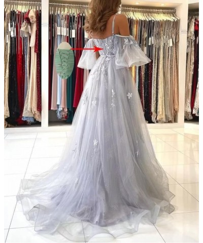 Tulle Prom Dresses for Women Long Ball Gown Off Shoulder Lace Applique Formal Evening Party Gowns 2024 Dusty Purple $38.70 Dr...