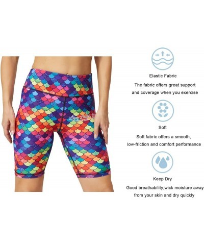 Printed Leggings with Pockets for Women Spandex Shorts Workout Leggings for Women Tummy Control Gym Yoga Capris Shorts-i-09 $...