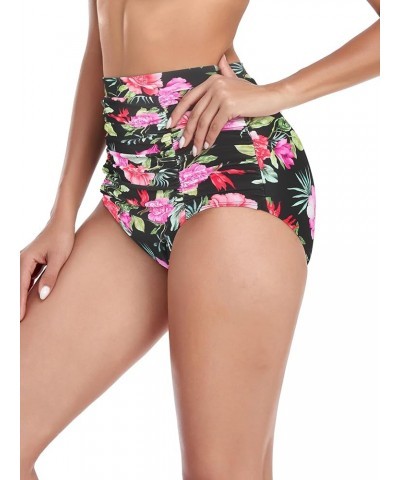 Women's Ruched Bikini Bottom Peony Print $12.74 Swimsuits