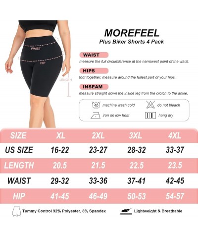 Plus Size Biker Shorts with Pockets for Women - High Waisted Spandex Athletic Bike Shorts for Yoga Workout Black $10.25 Activ...