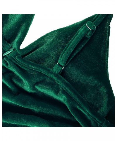 Women's Ruched V Neck Solid Color Spaghetti Strap Cami Party Mini Cami Dress D-green $16.19 Dresses