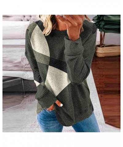 Long Sleeve Winter Elegant Pullovers for Women Oversized Hiking Polyester Stretch Floral Crew Neck Loose 02-gray $9.77 Sweaters