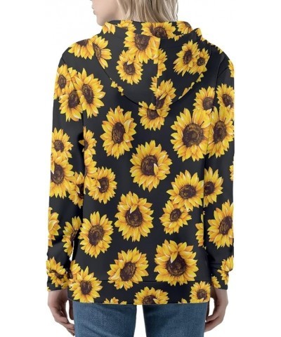 Autumn Sweatshirt for Women Zip up Ladies ClothingCasual Long Sleeve Women's Hoodies for Female Sunflowers $22.54 Hoodies & S...