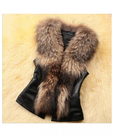 Winter Coats for Women Furry Women Long Jacket Faux Sleeve Short Warm Women's Coat Shaggy Coat Open Front White Faux H-brown ...