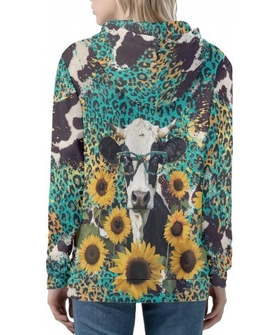 Womens Hoodies Zip Up Lightweight Long Sleeve Thin Hooded Sweathsirt Trendy Jacket Sunflower Cow Leopard $15.58 Hoodies & Swe...