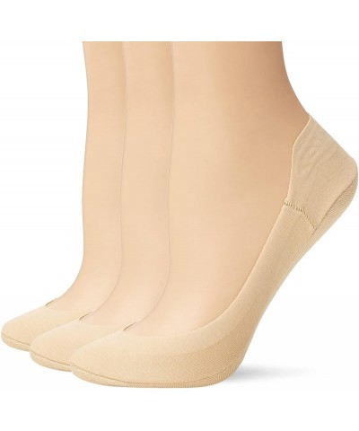 Women's Hidden Cotton Perfect Edge Liner Sock with Gel Tab Cream - 3 Pair Pack $9.43 Socks