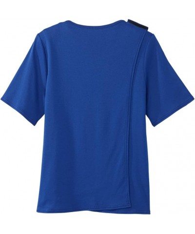 Women’s Open-Back Adaptive Diamond T-Shirt Galaxy Blue $12.29 Tops