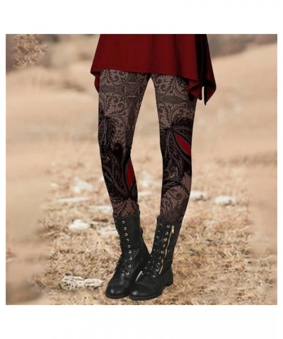 High Waisted Leggings for Women Pants Color Pocket Denim Button Elastic Pants Plus Size Print Legging Tights Winter G-c $9.62...