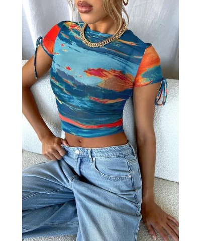 Fitted Crop Tops for Women,Crew Neck Slim Fit Short Sleeve Basic Crop Tops Yoga Crop Tshirt Dupe Sports Shirt Tee Rose Red $9...