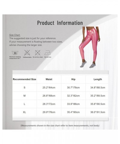 Women's Shiny Metallic Leggings High Waist Stretch Active Yoga Pants Performance Clubwear Tights Light Gray $10.35 Leggings