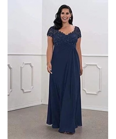 Women's Mother of The Bride Dresses with Sleeves V-Neck Lace Chiffon A-Line Evening Party Formal Gowns Plus Size Turquoise $2...