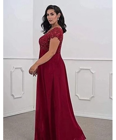 Women's Mother of The Bride Dresses with Sleeves V-Neck Lace Chiffon A-Line Evening Party Formal Gowns Plus Size Turquoise $2...