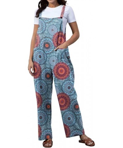 Women's Casual Loose Long Cotton Bib Overalls Baggy Plus Size Jumpsuits Rompers 0-overall-typ2-021 $10.79 Jumpsuits