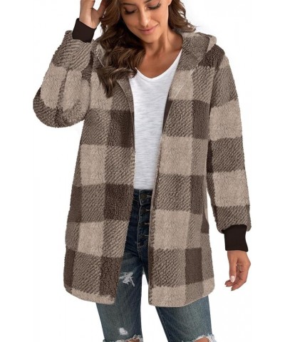 Cardigans for Women Fall Winter Trendy Plaid Printed Long Sleeve Open Front Casual Lightweight Loose Coat Jacket Gifts B06_kh...