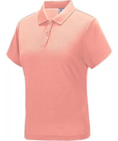 Womens Polo Shirts Golf Shirts Quick Dry Moisture Wicking Black and White Polo Shirt Coral Pink $14.74 Shirts