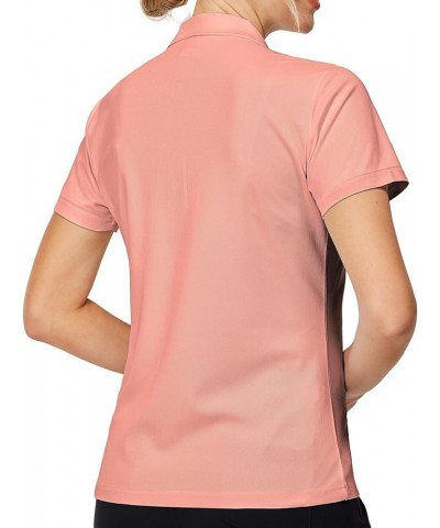 Womens Polo Shirts Golf Shirts Quick Dry Moisture Wicking Black and White Polo Shirt Coral Pink $14.74 Shirts