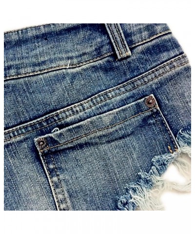 Womens Denim Hot Shorts Low Waist Booty Ripped Jeans Blue $9.65 Shorts