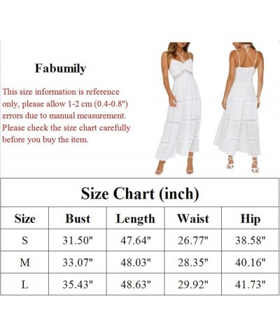 Women's Summer Dress V Neck Spaghetti Strap Sleeveless High Waist Bohemian Wedding Beach Casual Maxi Long Dresses C White $15...