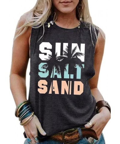 Live Simple Tank Tops for Women Beach Coconut Tree Graphic Tank Tops Sleeveless Casual Loose Workout Tees Dark Grey2 $7.94 Tanks